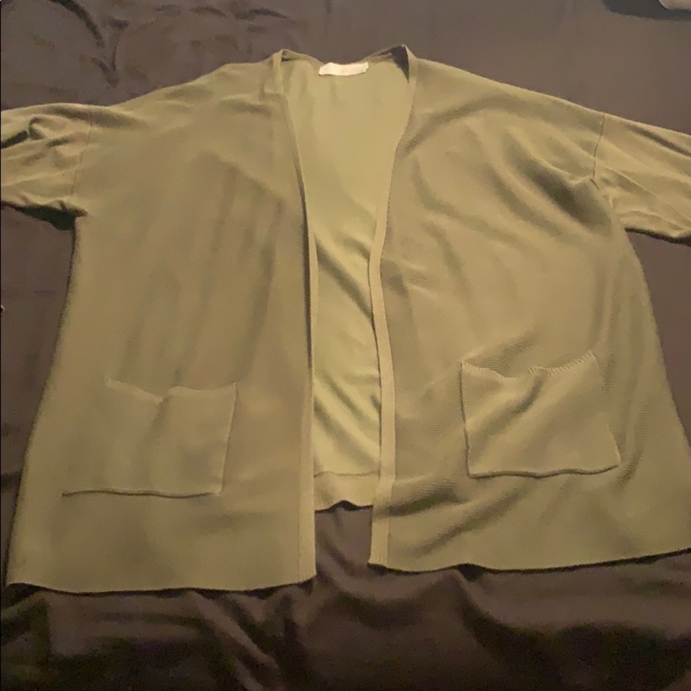 Olive Green Cardigan